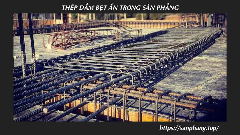 Thép dầm bẹt chìm trong sàn phẳng